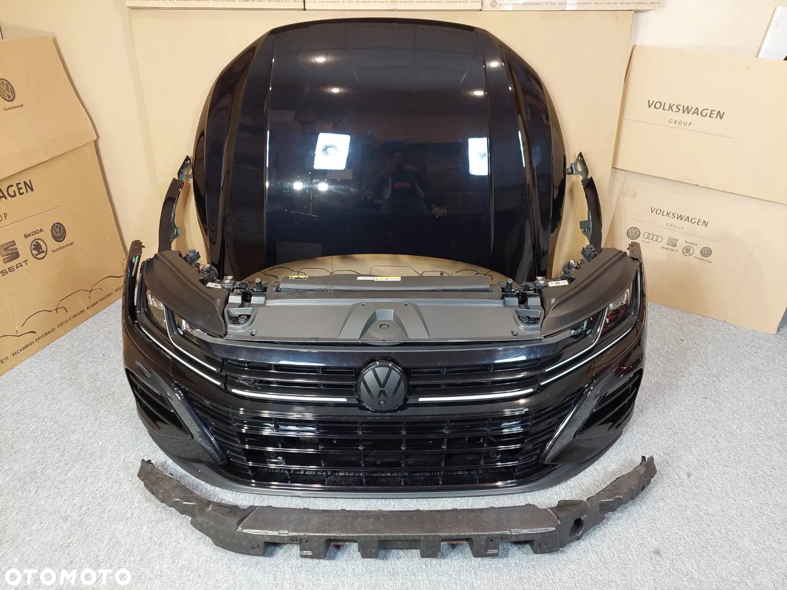 VW ARTEON R Model Lift 2021-2024 Kompletny przod Maska Zderzak Pas Lampy Blotniki - 22