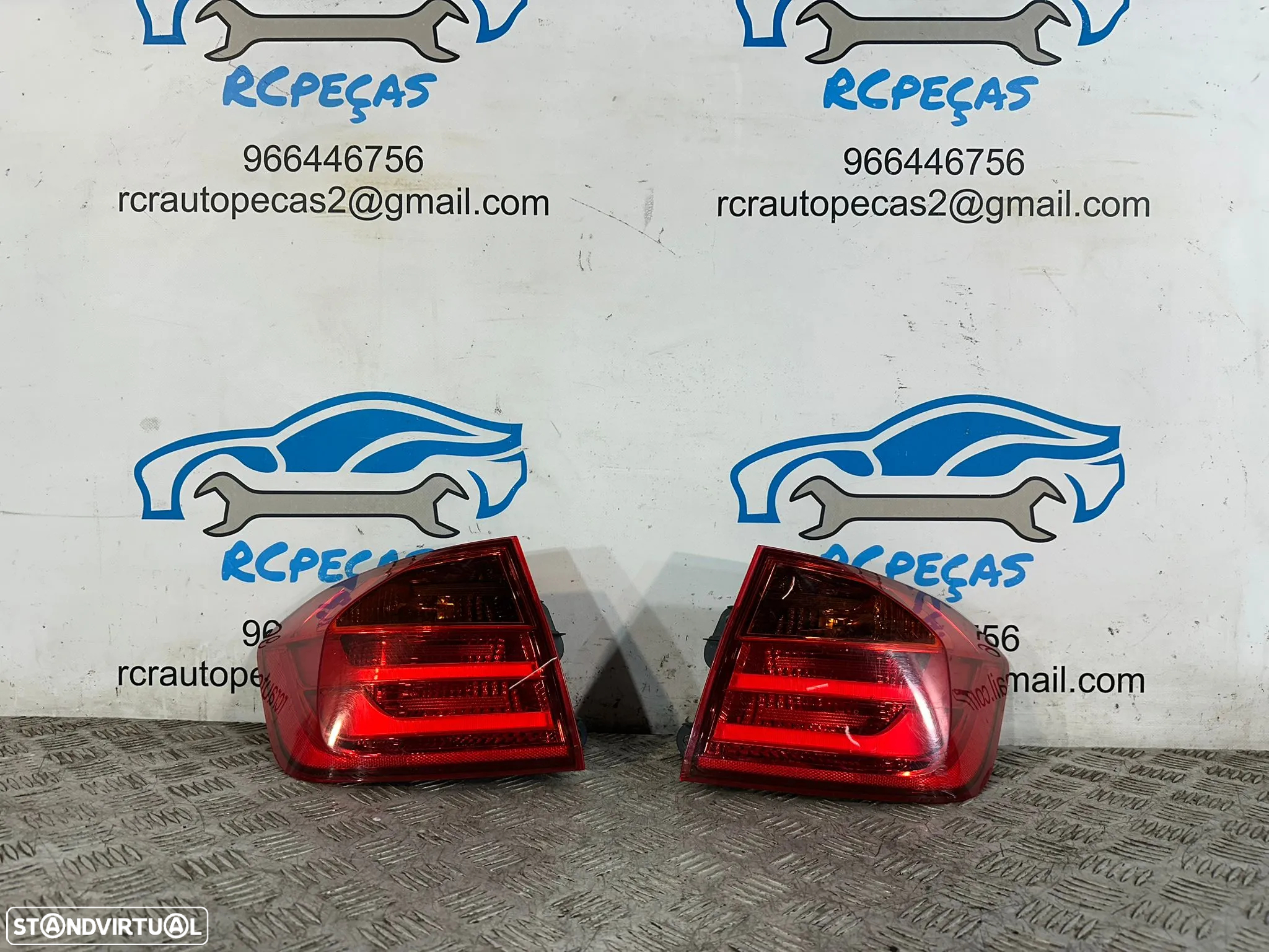 .Conjunto Farolins Led Originais Tras Traseiro Direito Esquerdo BMW Serie 3 F30 2011 - 2019 - 2
