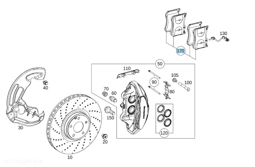 KLOCKI HAMULCOWE PRZÓD MERCEDES OE 0074204520 - 1