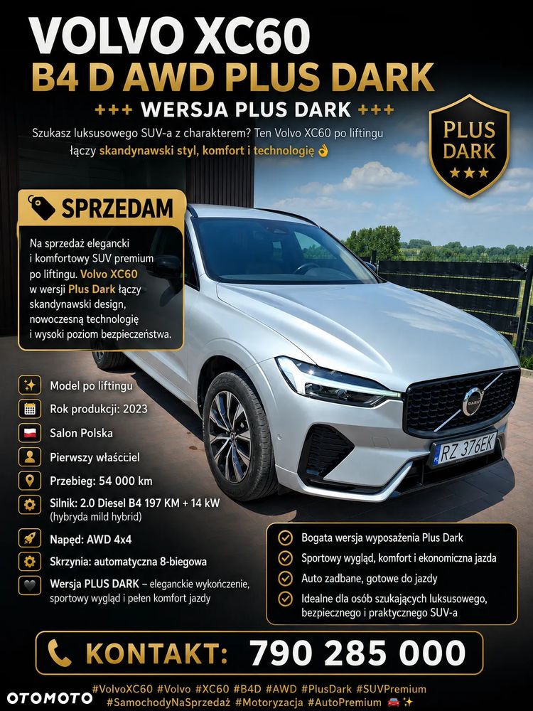 Volvo XC 60 B4 D AWD Plus Dark - 1