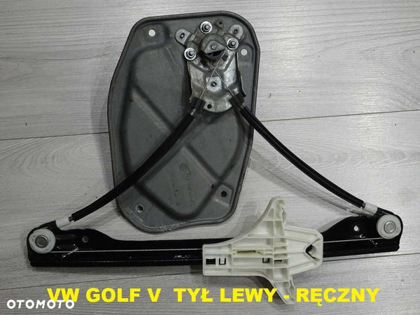 VW Golf V 5 Mechanizm Szyby Tył Lewy Manualny na korbkę 03-09 (1b2)