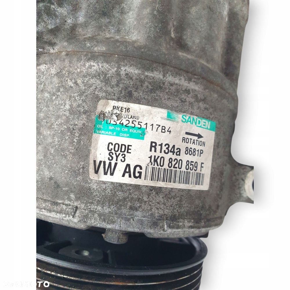 SPRĘŻARKA KLIMATYZACJI Volkswagen Golf V 2.0 TDI 1K0820859F PXE16 - 5