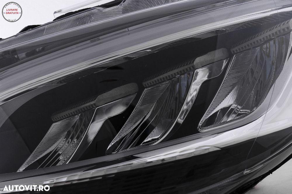 Faruri Full LED Mercedes Sprinter W907 Halogen (2019-2023) Negru- livrare gratuita - 4