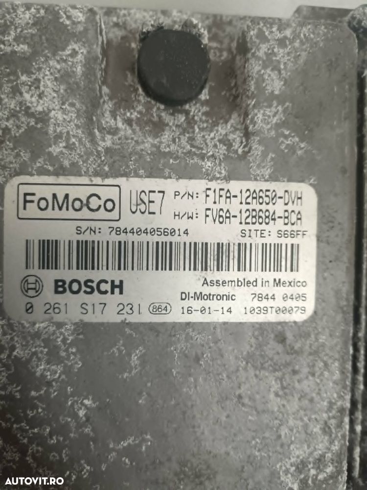 CALCULATOR MOTOR ECU FORD FOCUS 3 1.0 ECOBOOST F1FA12A650DVH FV6A12B684BCA 0261S17231 - 2