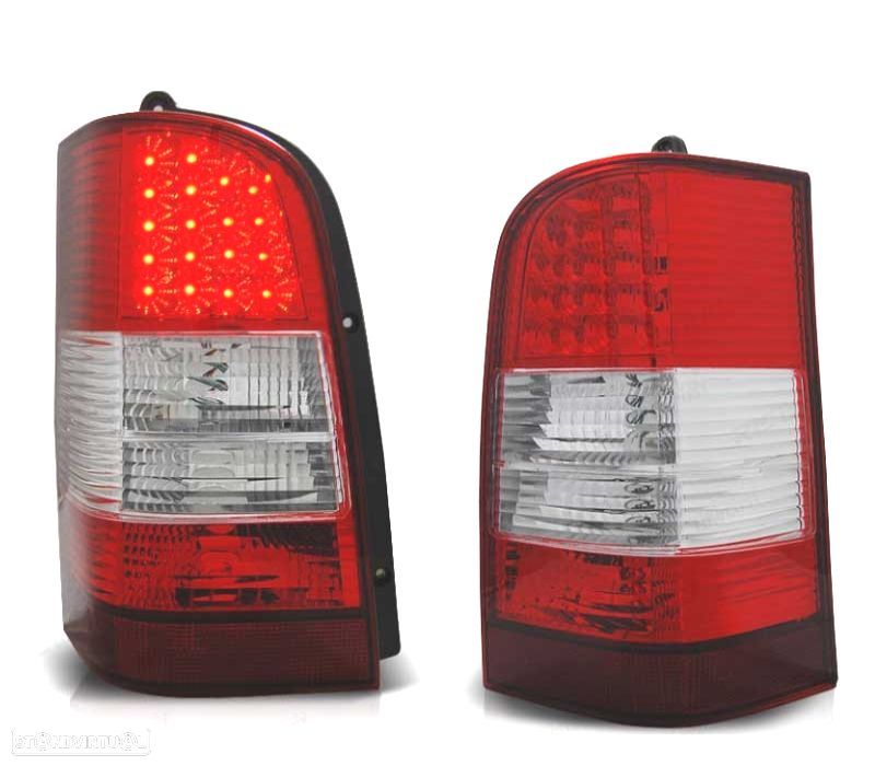 PILOTOS MERCEDES VITO W638 95-03 LED VERMELHO CROMADO - 1