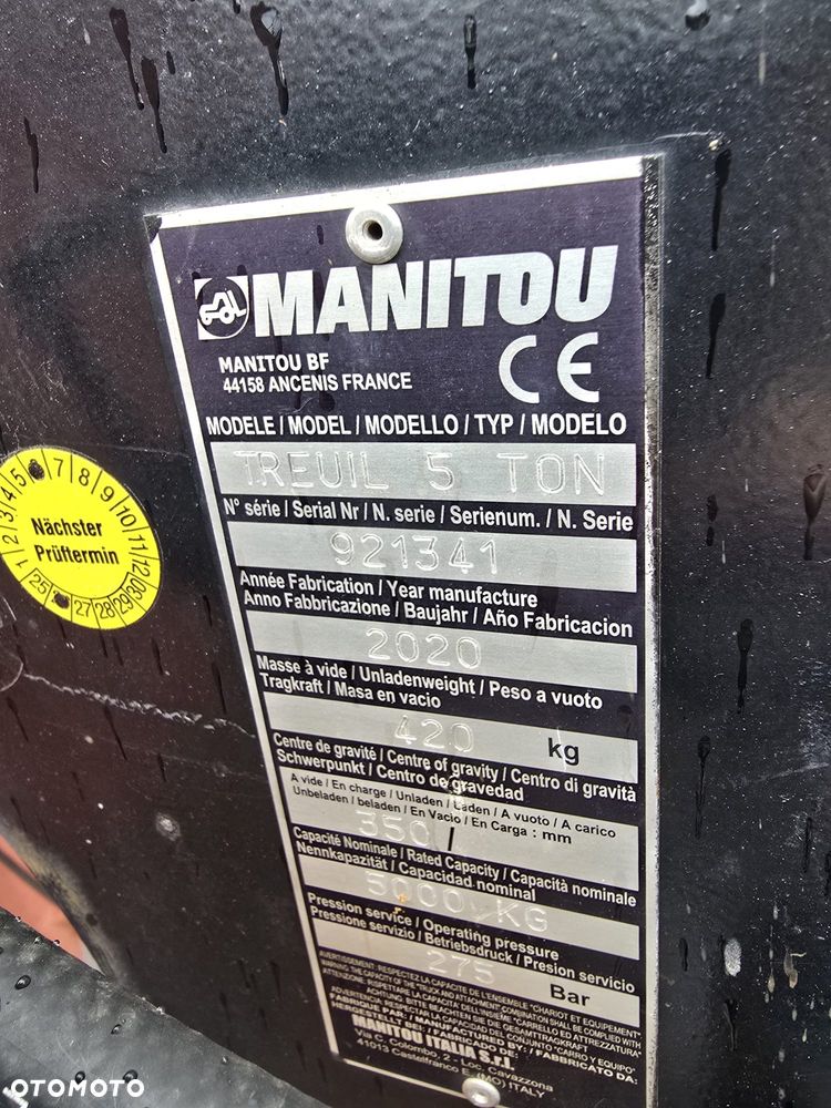 Wciągarka Manitou 5 ton, rok 2020,2018,2012,2007 - 8