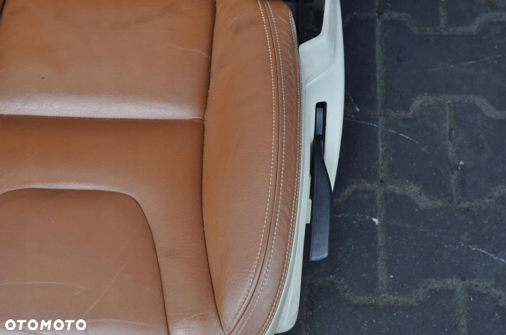 VOLVO S60 V60 FOTEL KIEROWCY LEWY RUDA SKÓRA - 6