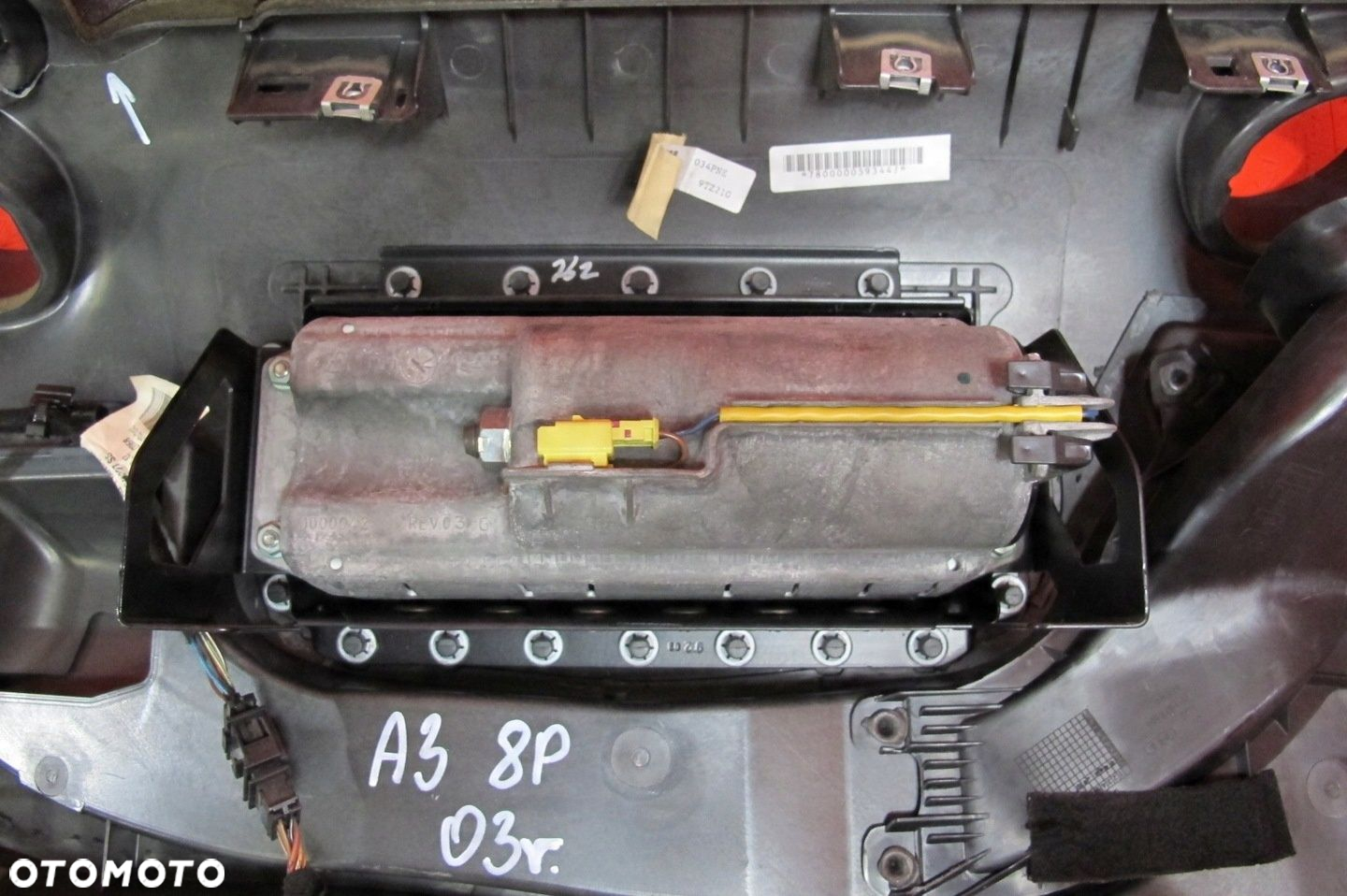 AUDI A3 8P 3 DRZWI DESKA KONSOLA KOKPIT PODUSZKI AIRBAG PASY SENSOR KOMPLET - 15