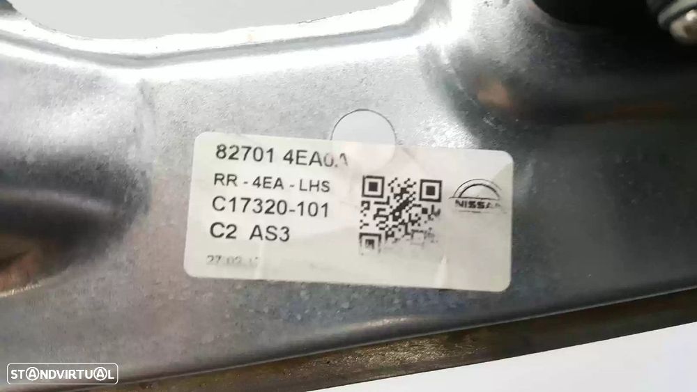 ELEVADOR DE VIDRO TRASEIRO ESQUERDO NISSAN QASHQAI II TODO TERRENO, FECHADA 2017... - 3