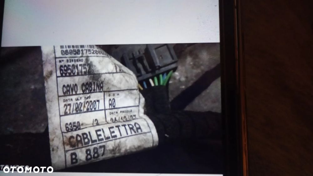 F.VAT 69501479 IVECO DAILY WIĄZKA KABINY INSTALACJA ELEKTRYCZNA PODSUFITKI DACHU 69501752 IVECO DAILY 2006-2010 - 12