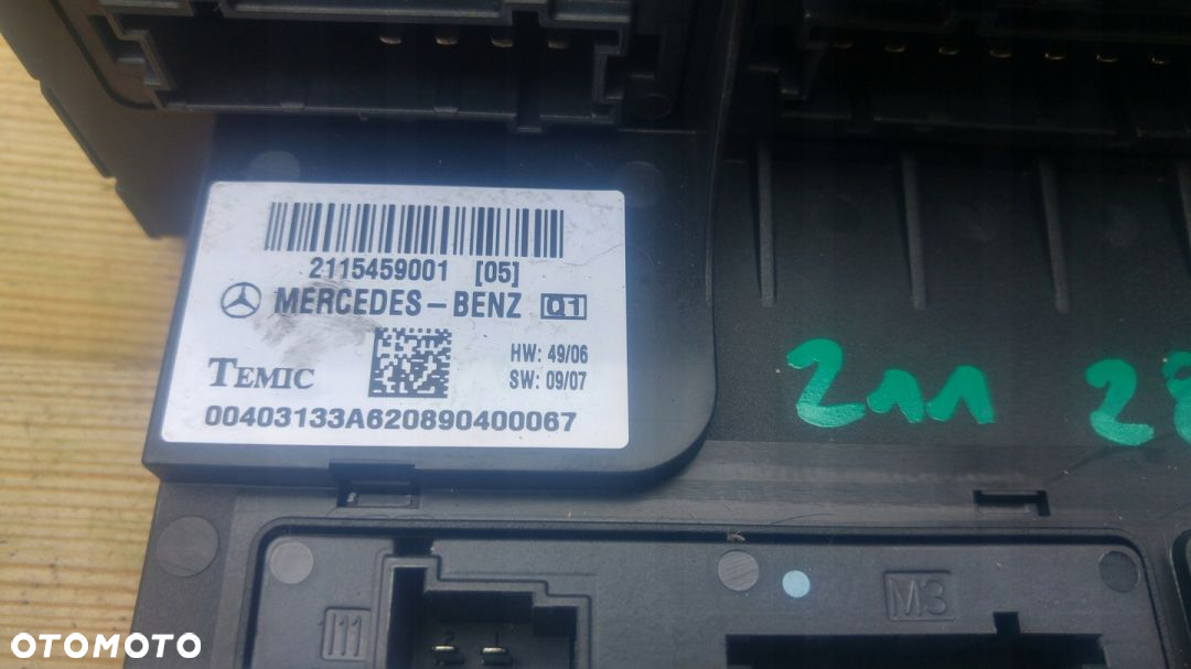 MERCEDES W211 MODUŁ STEROWNIK SAM BSI 2115459001 - 2
