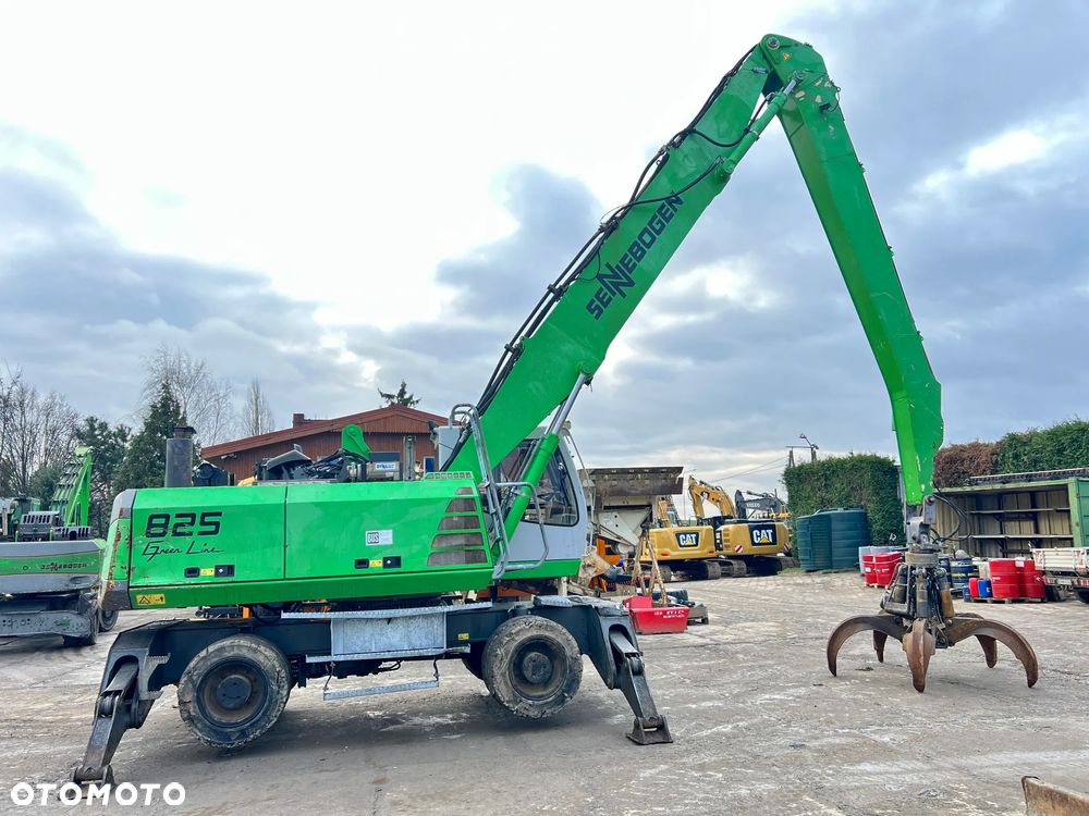Sennebogen 825 klima + webasto + centralne smarowanie + GENERATOR dynaset 10kW + CHWYTAK do złomu 0,8m3, wideo - 2