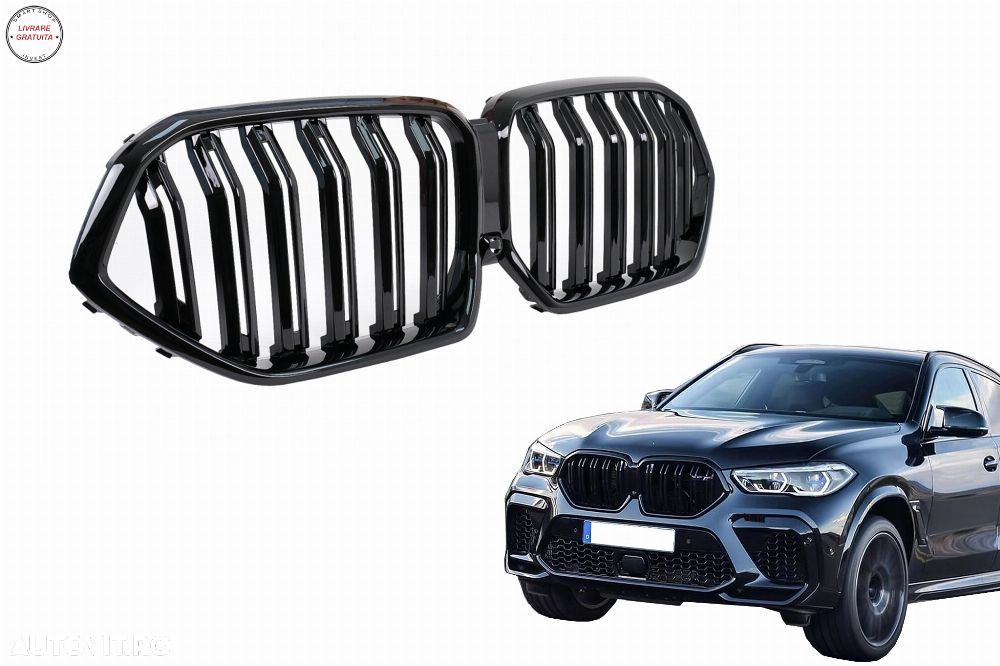 Grila Centrala BMW X6 G06 (2019–) M Design Negru Lucios- livrare gratuita - 1