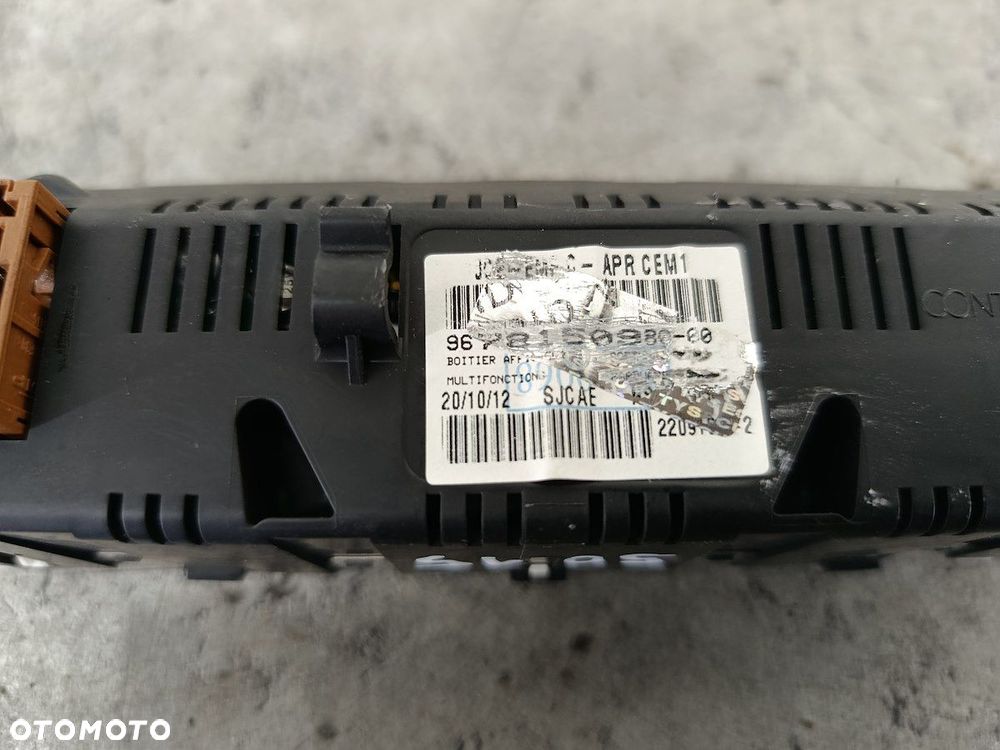 WYŚWIETLACZ RADIA PEUGEOT 407 SW 9678150980 2.2 16V - 6