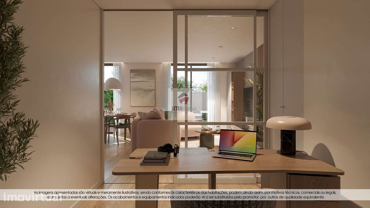 WHITE II, T2 Office j/ praia – Espaço Conforto funcionalidade - Grande imagem: 2/30