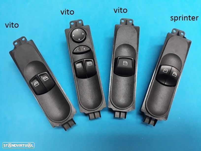 Comando interruptor botão tecla vidros Mercedes Vito W639 e Sprinter 906     (Novos) - 2