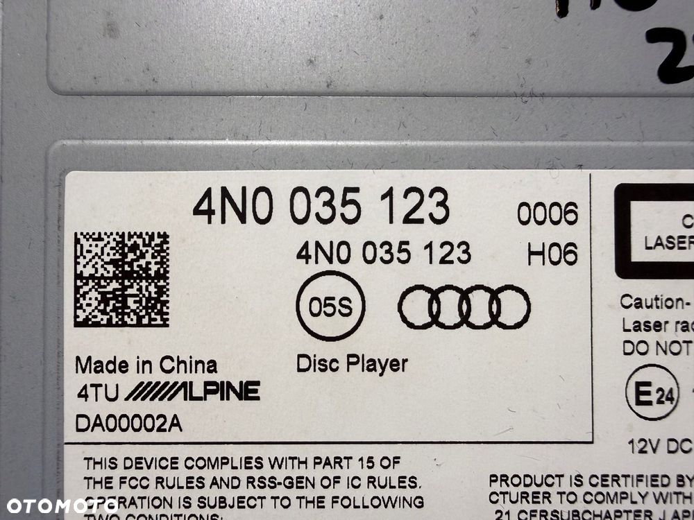 audi a6 a7 a8 e-tron q7 q8 nawigacja czytnik dvd mmi multimedia 4n0035123 - 10
