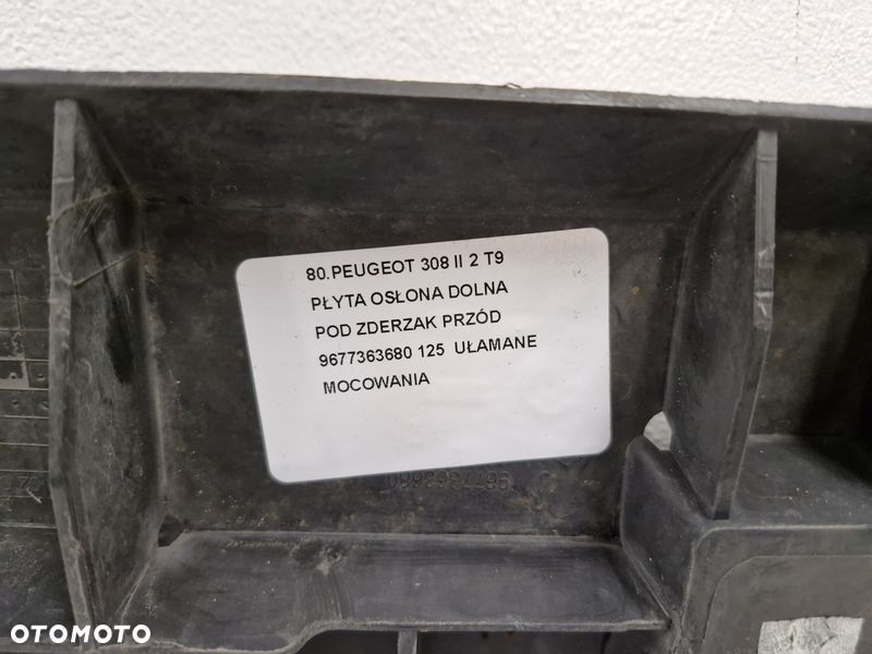 PEUGEOT 308 II 2 T9 PŁYTA OSŁONA DOLNA POD ZDERZAK PRZÓD 9677363680 - 12