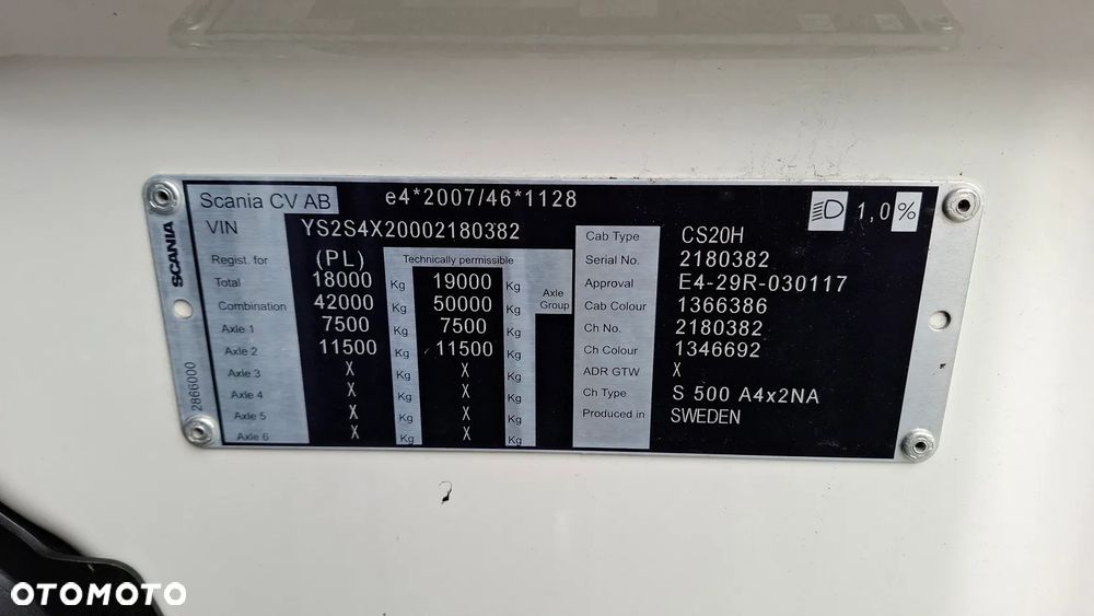 Scania S500 / STANDARD / I-PARK COOL / NAVI / RETARDER / WAGA / SALON PL - 36
