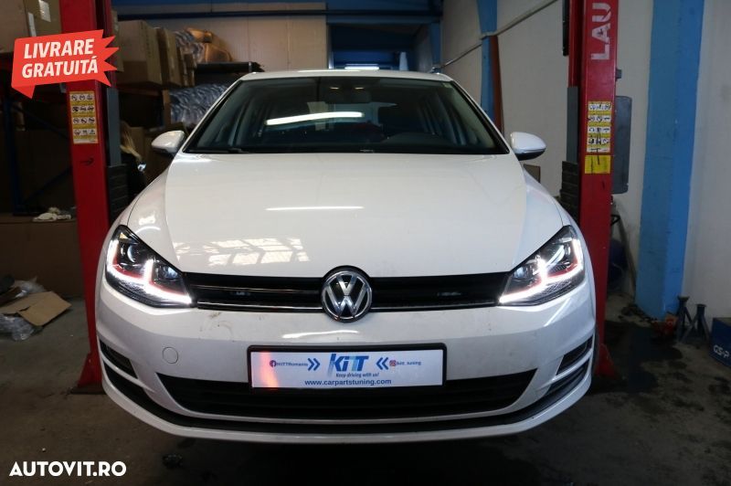 Faruri LED Bi-xenon Look VW Golf 7 VII (2012-2017) Facelift G7.5 GTI Design cu Sem- livrare gratuita - 10