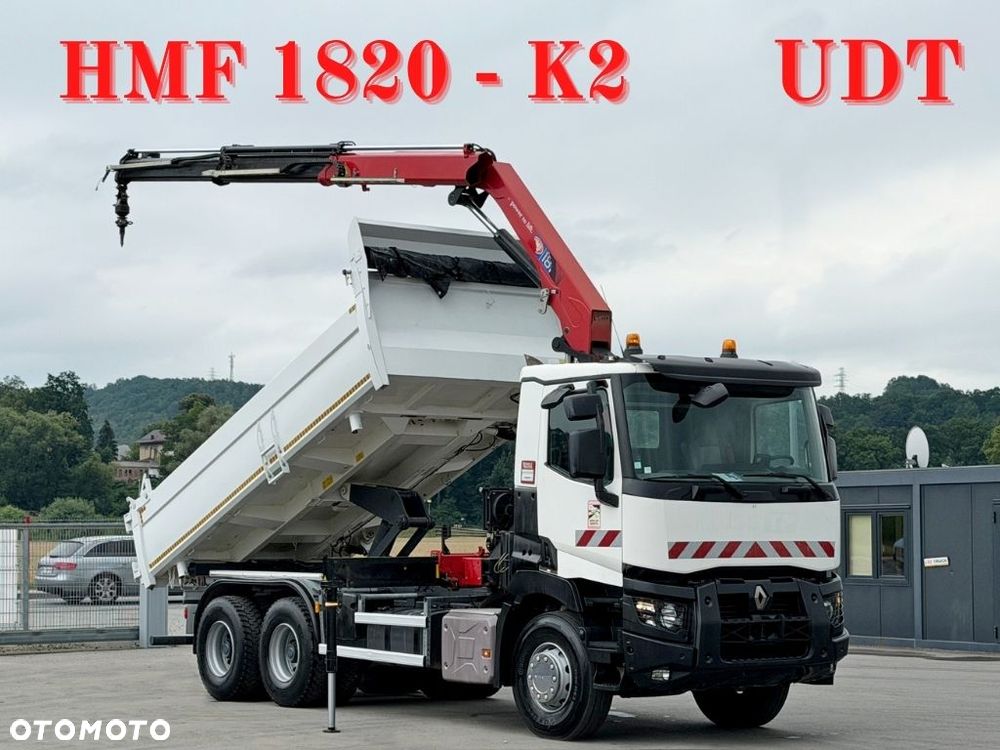 Renault C 380 * WYWROTKA 5,20 m + HMF 1820 - K2  + PILOT + BORDMATIC * 6x4 - 1