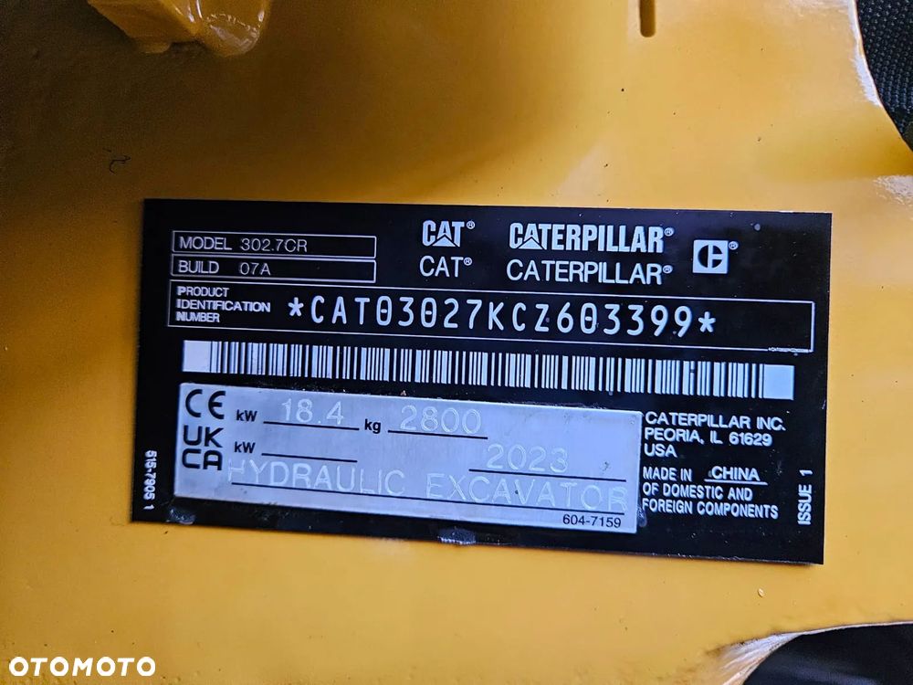 Caterpillar MINIKOPARKA CAT CATERPILLAR 302.7 302.7CR302 302.7 CR 303 304 2023R. DEMO ROTOTILT - 12