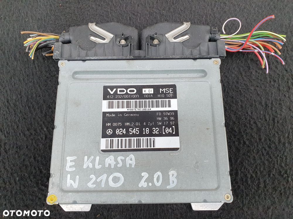 MERCEDES E W210 2.0B ECU STEROWNIK SILNIKA KOMPUTER 0245451832 - 1