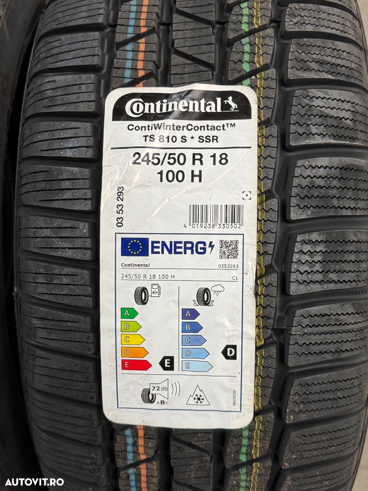 Vând 2 anvelope 245/50/18 continental de iarnă noi cu runflat - 2