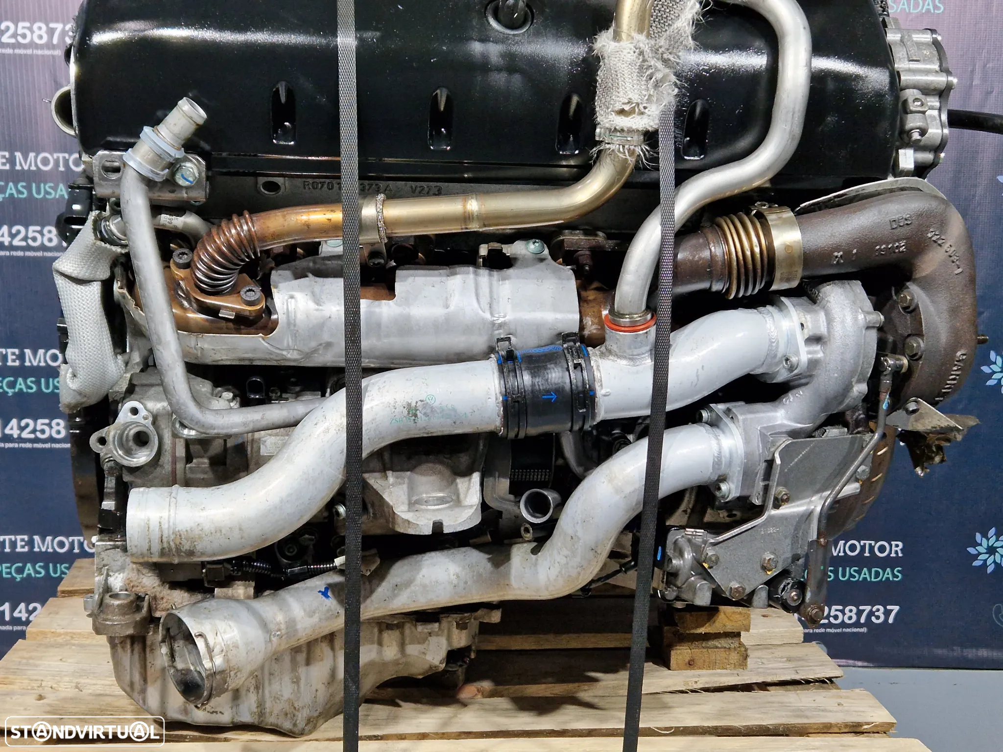 Motor usado para peças AYH VW TOUAREG 7L 5.0 TDI V10 313CV colaça bloco cambota injetores turbo - 5