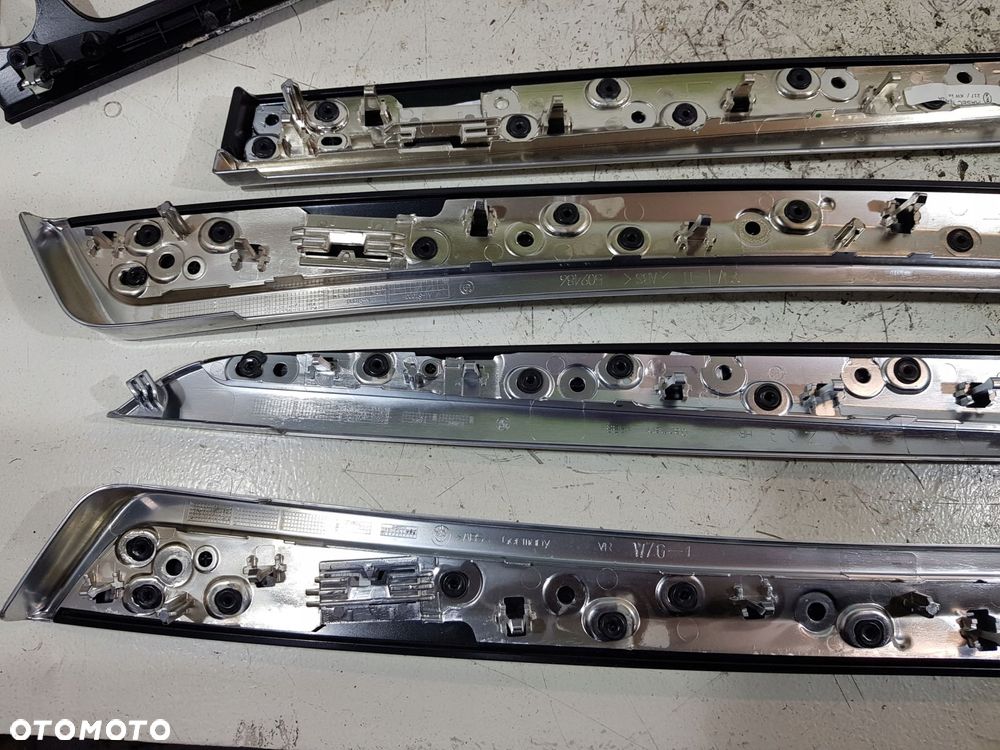 dekory listwy deski rozdzielczej bmw f10 f11 lift eur komplet black schwarz - 13