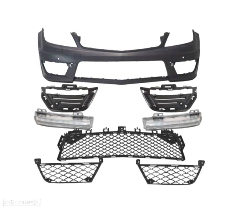 PÁRA-CHOQUES FRONTAL MERCEDES CLASE C W204 11-14 LOOK AMG C63 PDC - 3