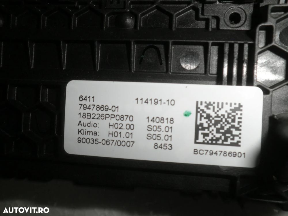 Panou comenzi clima + incalzire scaune BMW Seria 5 G30 G31 7947869 - 2