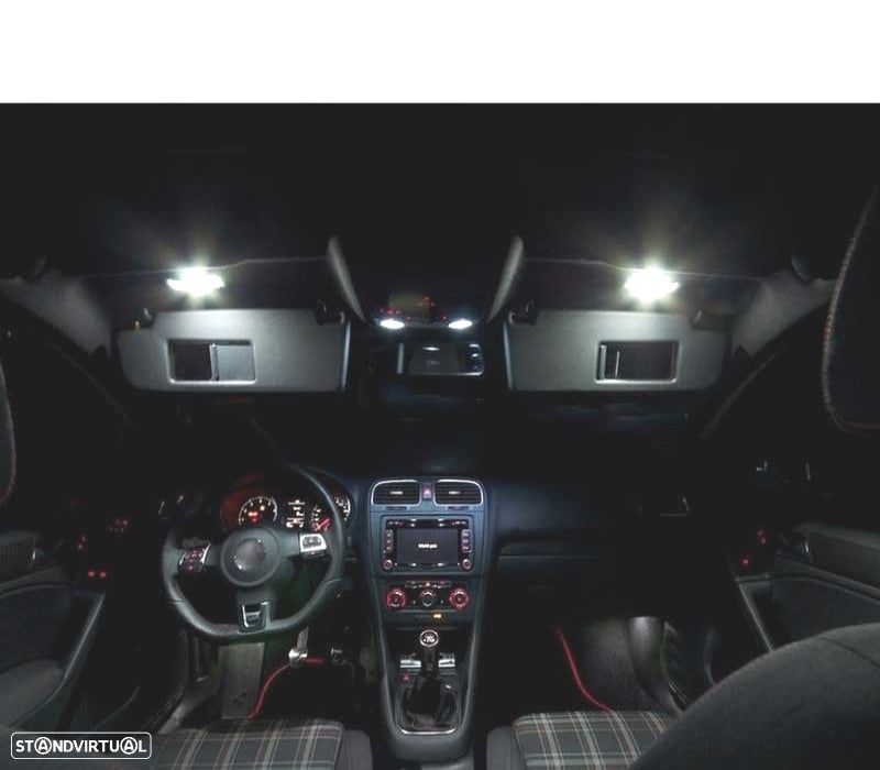 KIT COMPLETO DE 10 LAMPADAS LED INTERIOR PARA VOLKSWAGEN VW GOLF 6 MK6 MKVI GTI 10-14 - 3