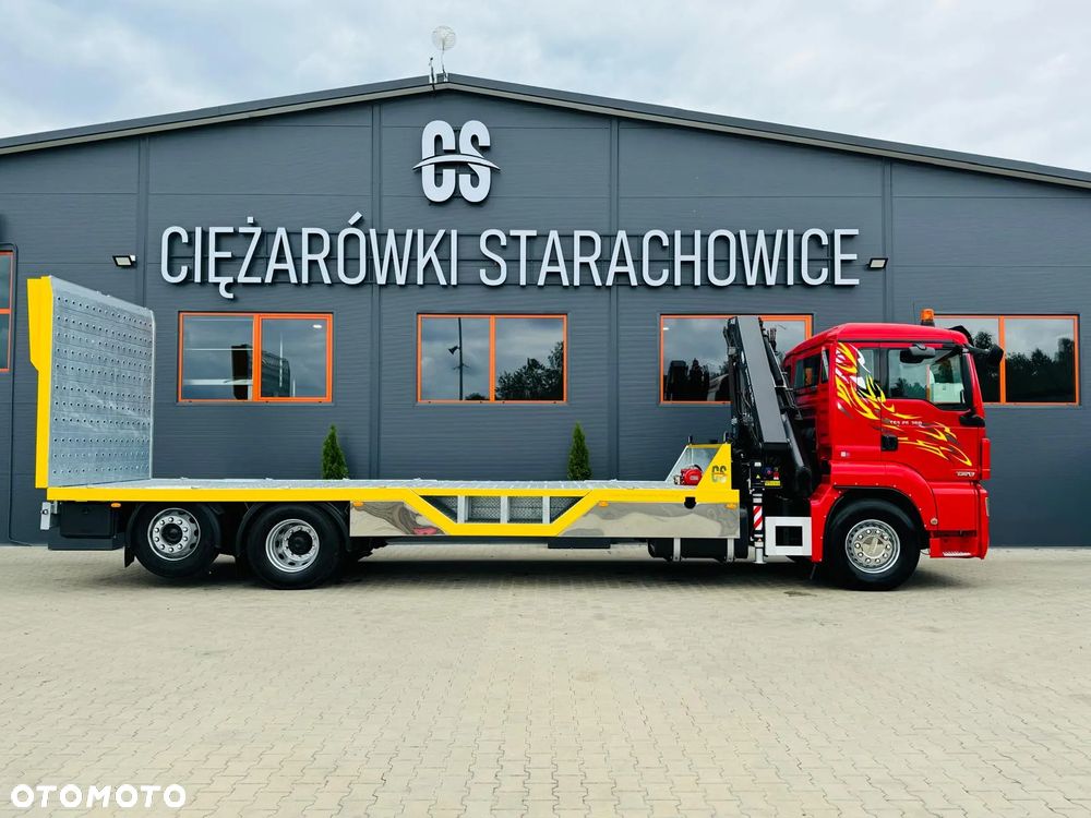 MAN MAN MAN TGS TGX 26.360 E5 laweta uniwersalna 10,2m + Dźwig HDS HMF 1420 K2 / do przewozu kontenerów / pomoc drogowa / platforma / energetyka/ kran krane dzwig hds żuraw - 12