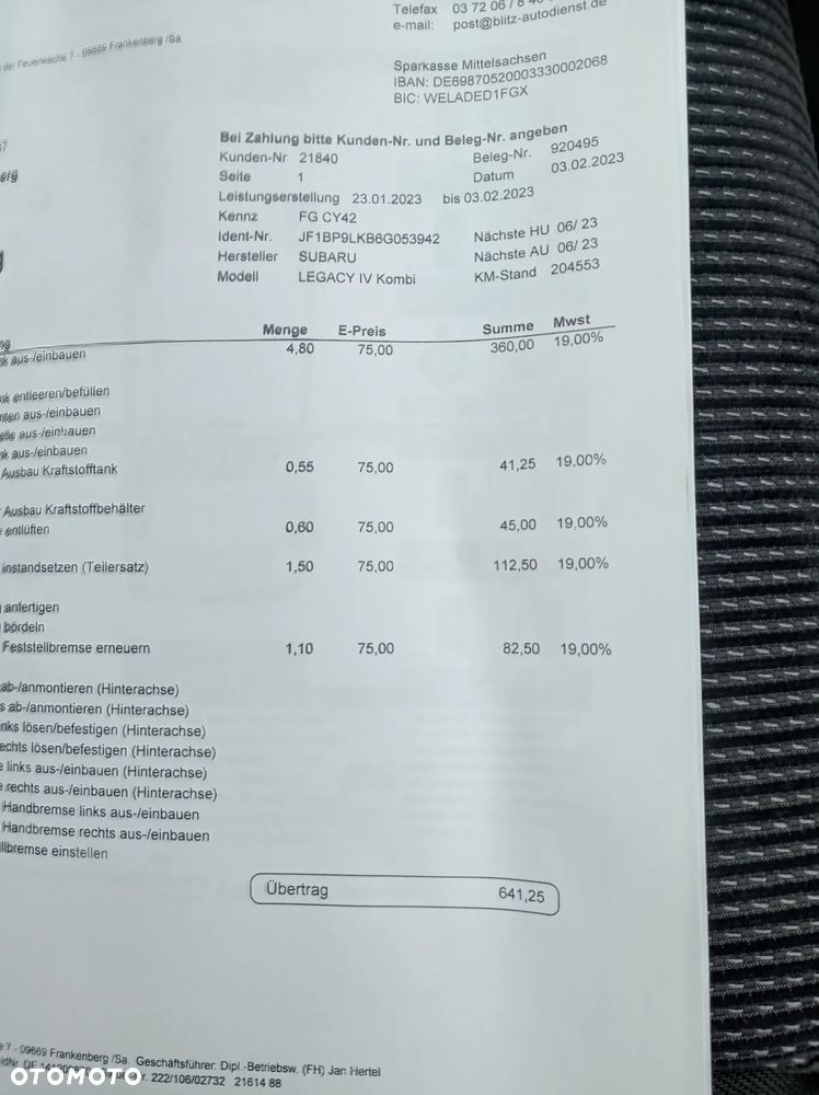 UWAGA ! 2007 SUBARU OUTBACK NOWY MODEL 2,5BENZ 165PS B4 MANUAL 4WD WLAS PL - 15