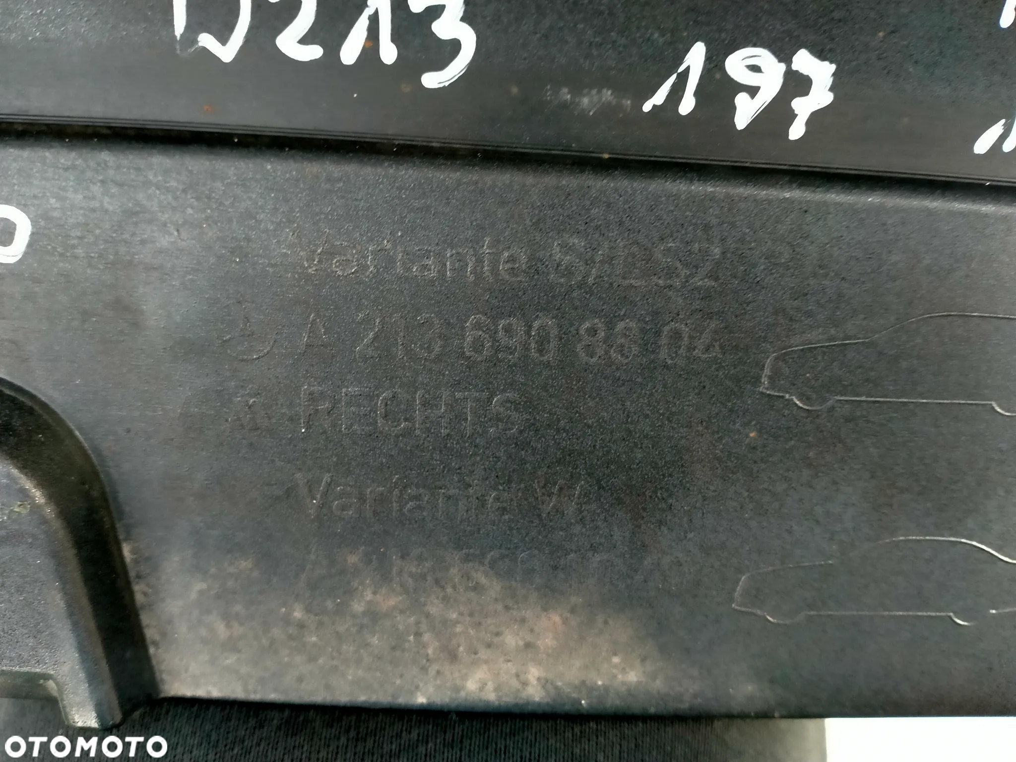 MERCEDES E klasse W213 / 197 / LISTWA PROGOWA PRAWA / PRÓG PRAWY / CHROM / ORYGINAŁ - 7