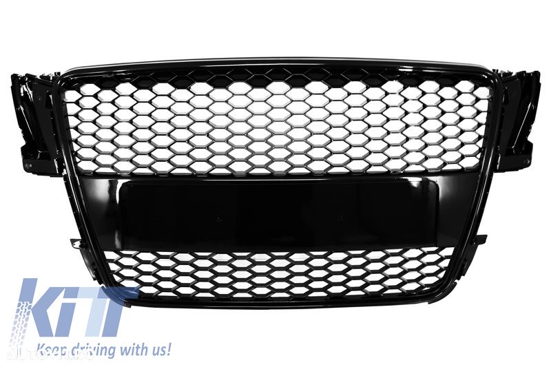 Grila Centrala Audi A5 8T (2007-2011) RS Design Negru Lucios - 2