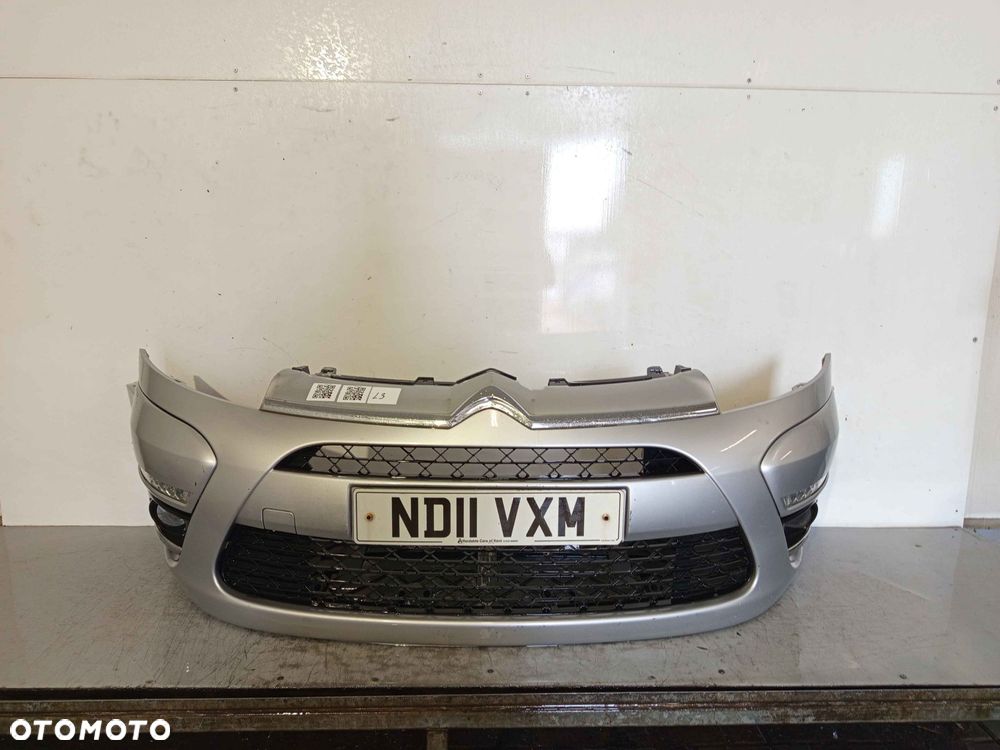 + ZDERZAK PRZÓD PRZEDNI DO CITROEN C4 GRAND PICASSO LIFT FL EZRC SREBRNY LED DRL HALOGENY - 1