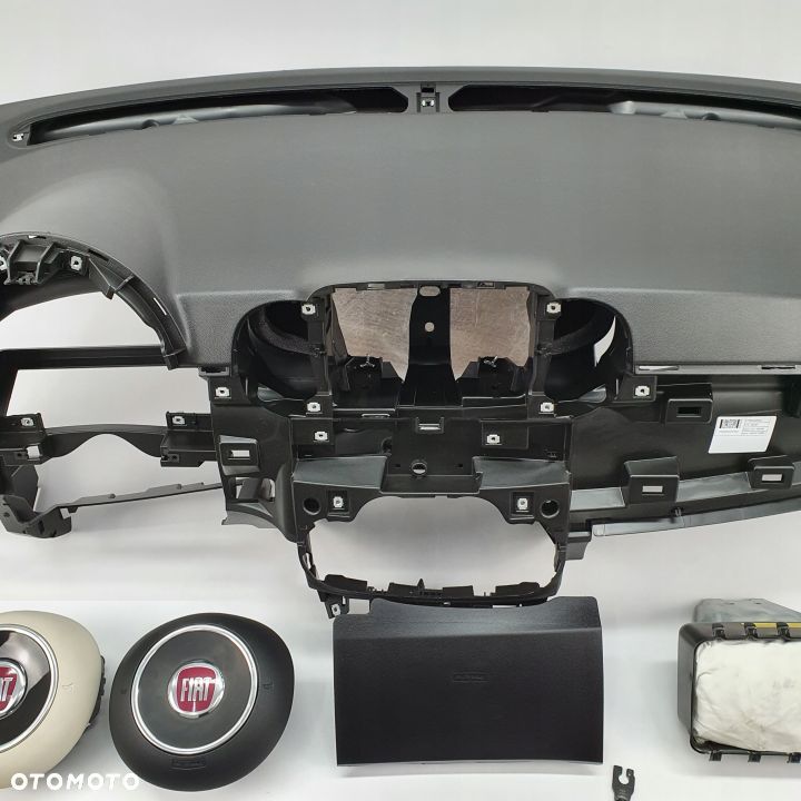 FIAT 500 LIFT DESKA ROZDZIELCZA KONSOLA KOKPIT PULPIT PODUSZKI AIRBAG AIR BAG PASY KIT SET - 3