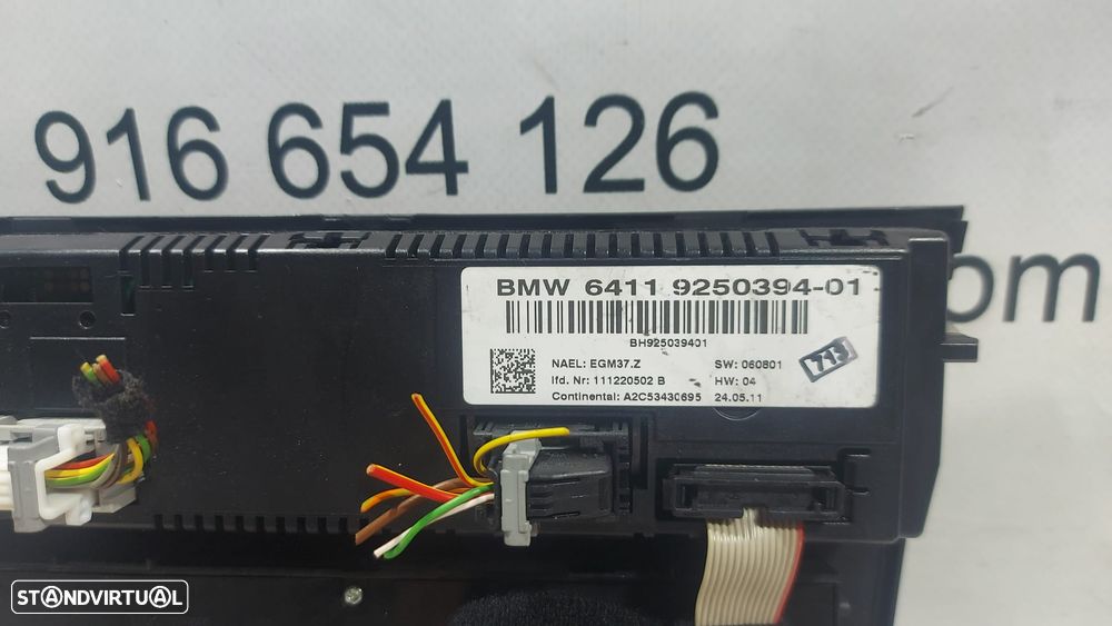 Climatronic Sofagem Display Comando Chauffage BMW Série 3 E90 6411925039401 Original - 3