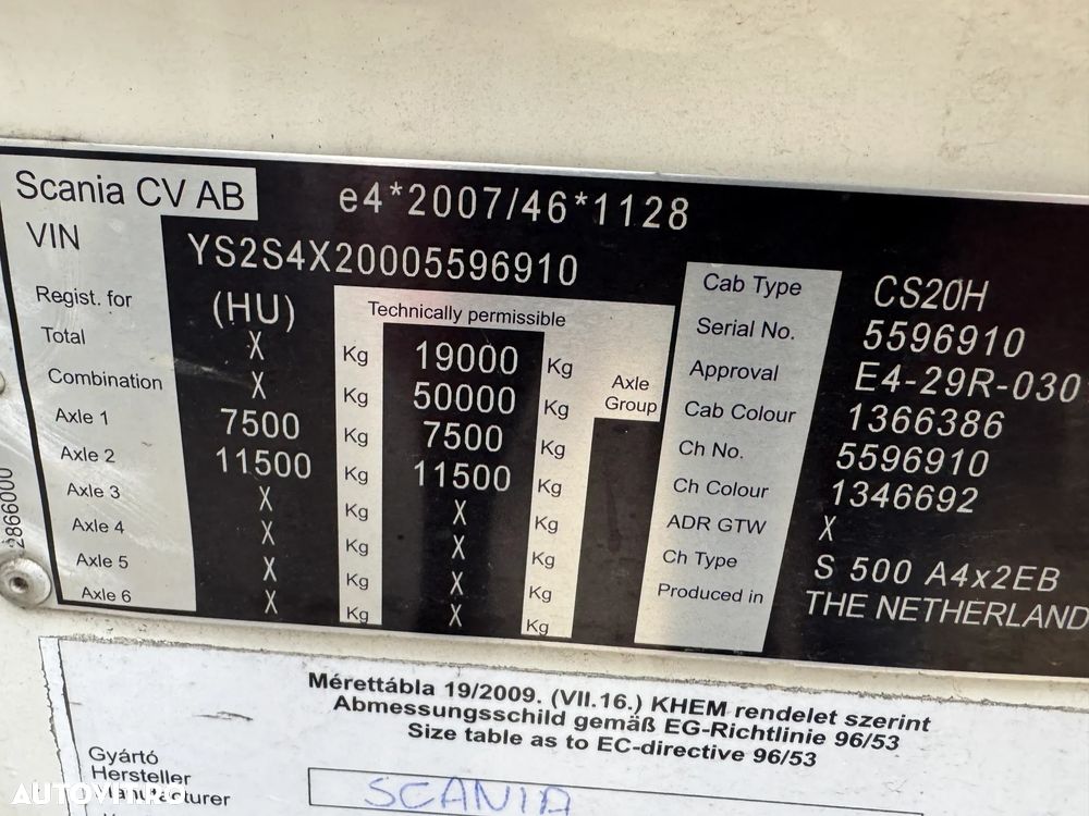 Scania S500 mega, retarder, clima stationara, factura externa, finantare - 37