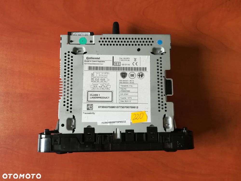 Radio CD radioodtwarzacz FIAT PANDA 2016r. 735537558 - 1