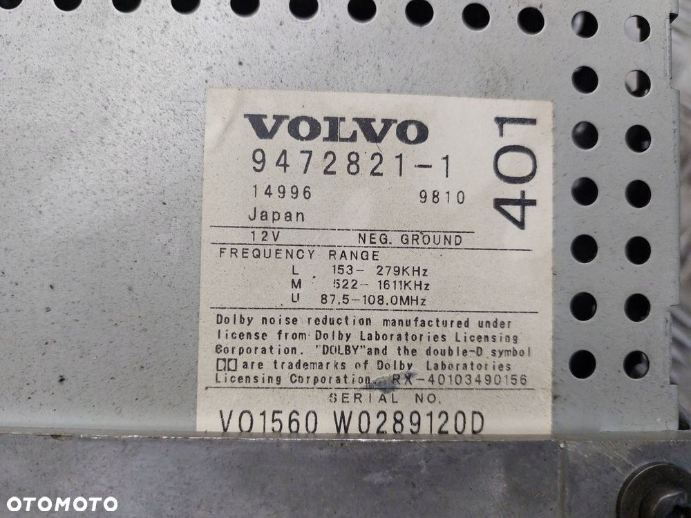RADIO ODTWARZACZ VOLVO S80 I  9472821 - 5