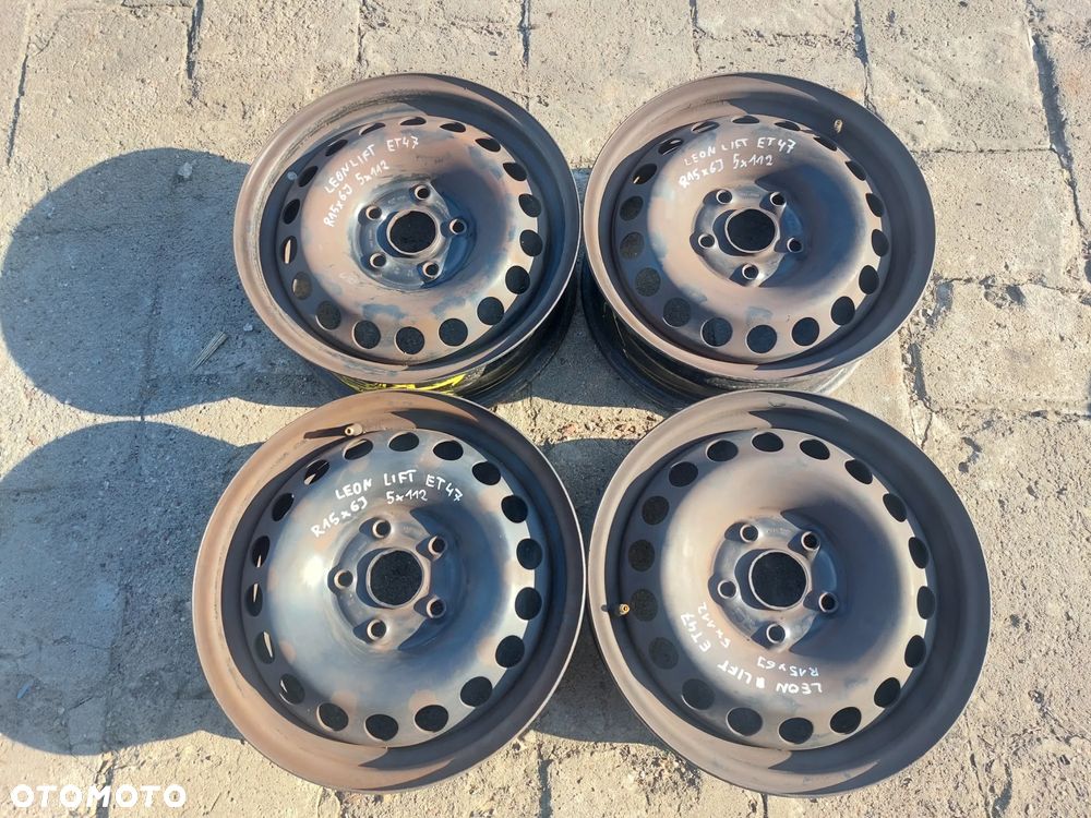 SEAT LEON II FELGI STALOWE R15 6J ET47 5X112 PROSTE ! - 1