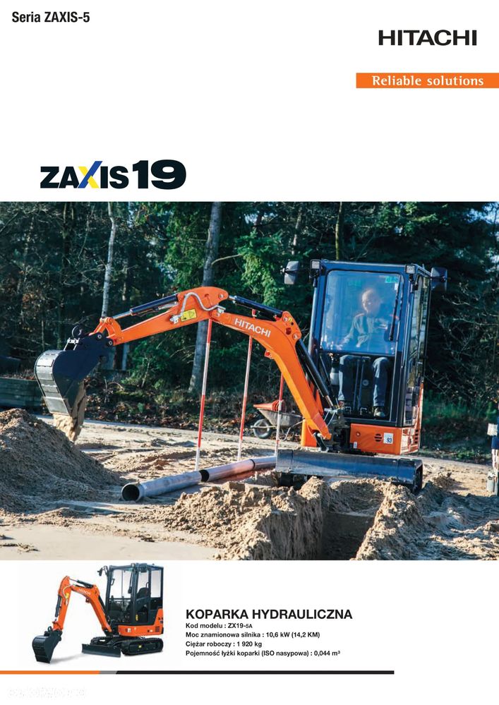 Hitachi ZX19-5A minikoparka 2022r. gąsienicowa - 17