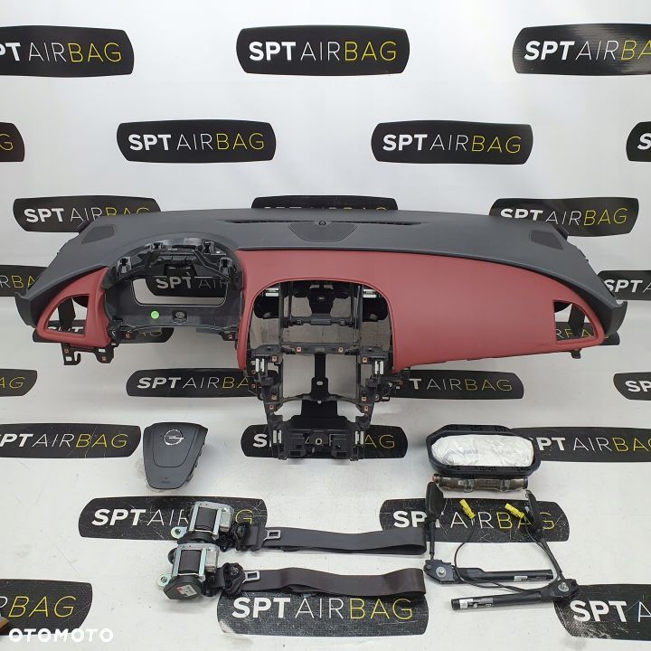 OPEL ASTRA IV J DESKA ROZDZIELCZA KONSOLA KOKPIT PULPIT PODUSZKI AIRBAG AIR BAG PASY NAPINACZEKIT SET - 1