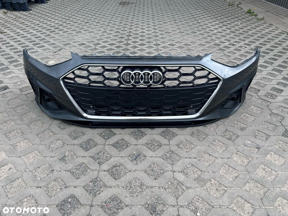 Audi A4 B9 Lift 2019- Zderzak Przedni Przód S Line Daytona Gray LZ7S 4xPDC - 10