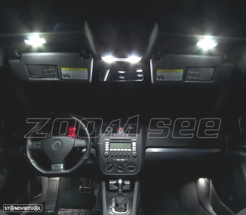 KIT COMPLETO 15 LAMPADAS LED INTERIOR PARA VOLKSWAGEN VW GOLF PLUS 05-09 - 2