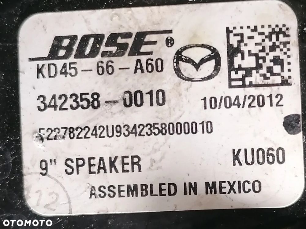 MAZDA 6 VI GJ III 13r GŁOŚNIK DRZWI BOSE KD4566A60 - 3