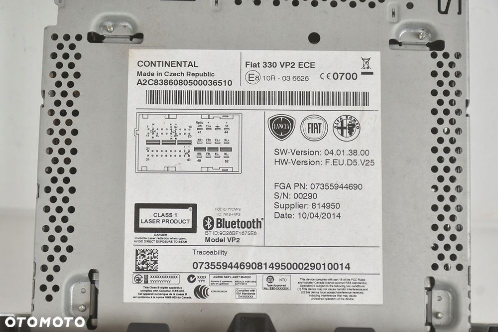 radio cd fabryczne * fiat 500l fiat 330 vp2 07355944690 - 6